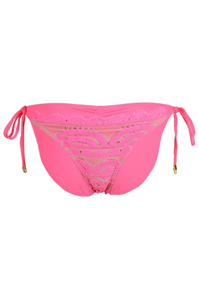 Pq Swim Lace Tie Full Bottom Tulip In Pink