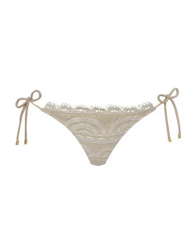 Pq Swim Lace Tie Teeny Bottom Vanilla