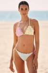 Pq Swim Lace Triangle Bikini Top In Multi