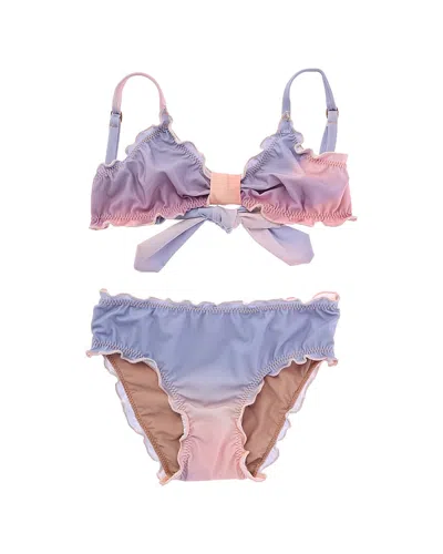 Pq Swim Kids' Lettuce Edge 2pc Bikini Set In Multi