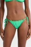 Pq Swim Lettuce Edge Bikini Bottoms In Clover
