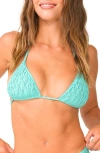 Pq Swim Lila Macramé Bikini Top In Saltwater