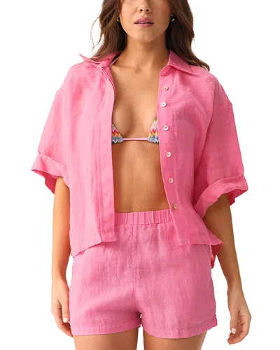 Pq Swim Linen Shorts In Pink