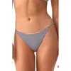Pq Swim Link Hardware Trim Bikini Bottom In Gray