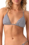 Pq Swim Link Triangle Bikini Top In Gray