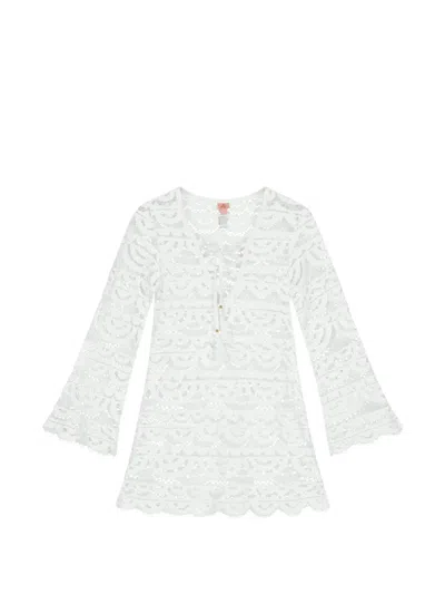Pq Swim Kids' Long-sleeve Top In White