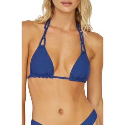 Pq Swim Loop Triangle Bikini Top In Pacific