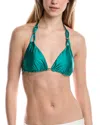 Pq Swim Loop Triangle Top In Green