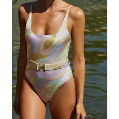 Pq Swim Lucia Belted Swimsuit In Sorrento