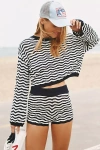Pq Swim Luna Crochet Sweater Shorts In Multi