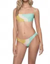 Pq Swim Colorblock Bikini Top In Luna Wave In Multi