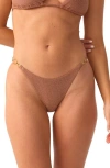 Pq Swim Mara Teeny Bikini Bottoms In Animal Print
