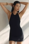 Pq Swim Maya Halter Mini Dress In Black