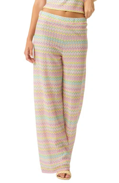Pq Swim Meg High Waist Cover-up Pants In Multi