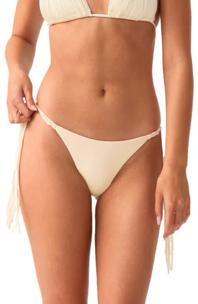 Pq Swim Mila Side Tie Bikini Bottoms In White