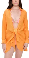 Pq Swim Millie Tie Cover Up Mango Tango In Mango Tango
