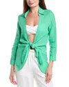 Pq Swim Millie Tie Linen Cover-up In Green