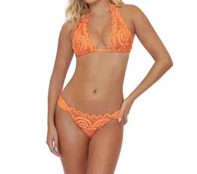 Pq Swim Orc Lace Fanned Teeny Bottom In Orange