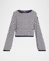 Pq Swim Pisces Palmer Cropped Sweater Top In Multi