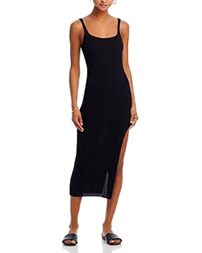 Pq Swim Piper Side Slit Cover-up Dress In Black