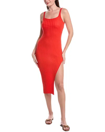 Pq Swim Piper Slit Dress In Red