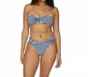 Pq Swim Pisces Detail Fanned Bikini Bottom In Navy In Multi