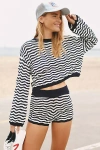 Pq Swim Pisces Palmer Cropped Sweater Top