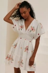 Pq Swim Polly Short-sleeve Mini Dress In White