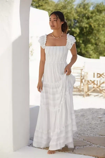 Pq Swim Pq Victoria Smocked Dress In White