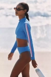 Pq Swim Quinn Long-sleeve Swim Top In Blue