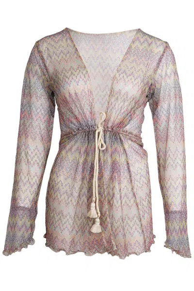 Pq Swim Rachel Tie Tunic Dazzle In Multi