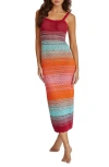 Pq Swim Reese Semisheer Cotton Cover-up Dress In Kai
