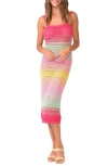 Pq Swim Reese Semisheer Open Stitch Cotton Cover-up Dress