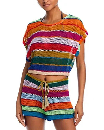 Pq Swim Renee Cover-up Cropped Top In Multi