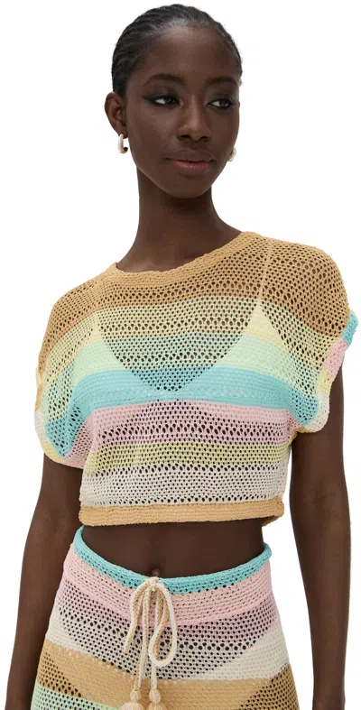 Pq Swim Renee Crop Top Floret In Purple