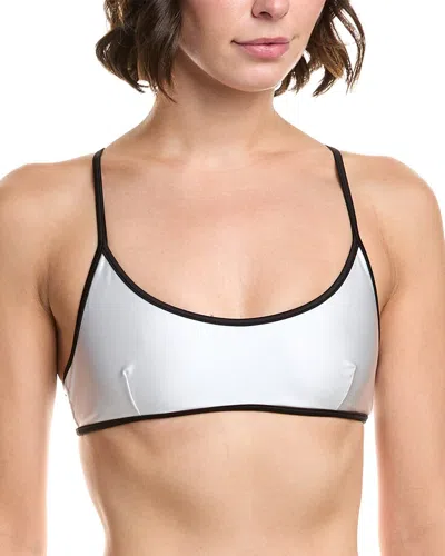 Pq Swim Rosa Bikini Top In White