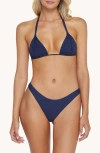 Pq Swim Basic Ruched Full Bottoms Navy In Navy