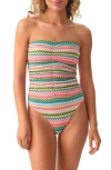 Pq Swim Ruched One-piece Swimsuit In Multi