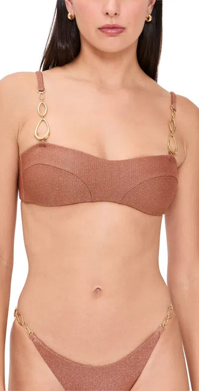 Pq Swim Sasha Bralette Top Mocha In Brown