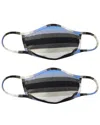Pq Swim Set Of 2 Cloth Face Masks In Blue