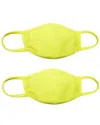 Pq Swim Set Of 2 Cloth Face Masks In Yellow