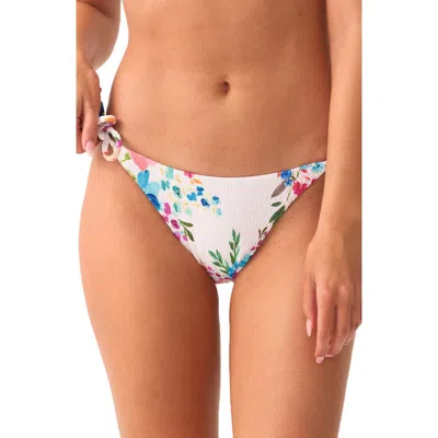 Pq Swim Smocked Side Tie Teeny Bikini Bottoms