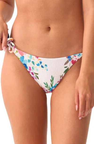 PQ SWIM PQ SWIM SMOCKED SIDE TIE TEENY BIKINI BOTTOMS