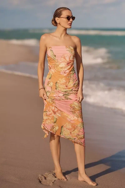 Pq Swim Sofia Strapless Maxi Dress In Multicolor