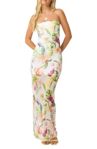Pq Swim Sofia Tube Cover Up Dress In Multi