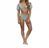 Pq Swim Sprout Devon Cap Sleeve Bikini Top In Multi In Multi
