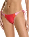 Pq Swim Chain Strap Bikini Bottom In Tangerine In Red
