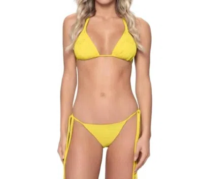 Pq Swim Sunshine Mila Tie Teeny Bottoms In Yellow