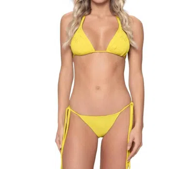 Pq Swim Sunshine Mila Triangle Bikini Top In Yellow