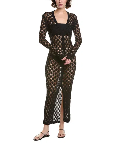 Pq Swim Sweater Midi Dress In Black